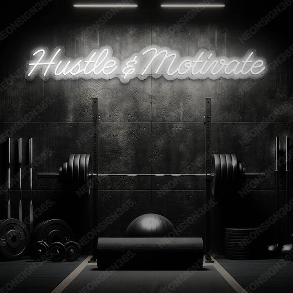 "Hustle & Motivate" Neon Sign