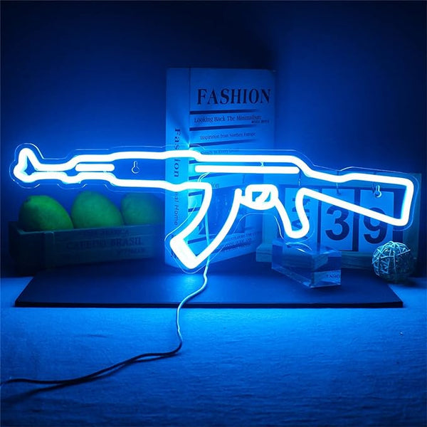 Gun Neon Sign