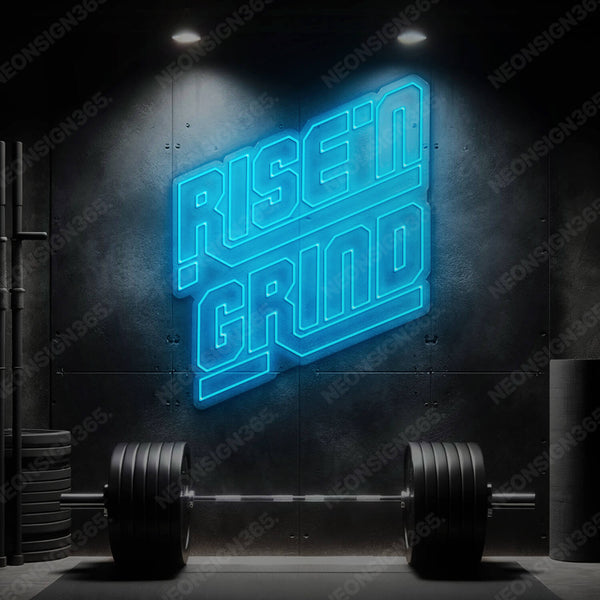 "Rise n Grind" Neon Sign
