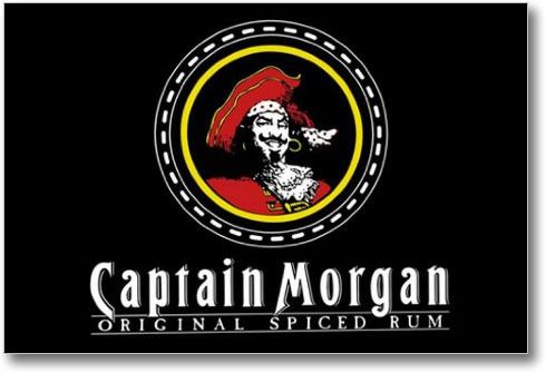 Captain Morgan Rum Bar Stretched Canvas Print Light