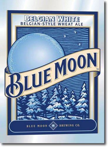 Blue Moon Beer Bar Stretched Canvas Print