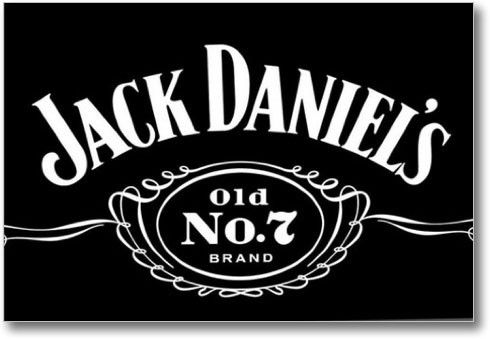 Jack Daniels Whiskey Bar Stretched Canvas Print