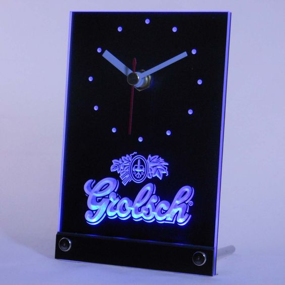 Grolsch Beer 3D Led Light Bar Table Clock