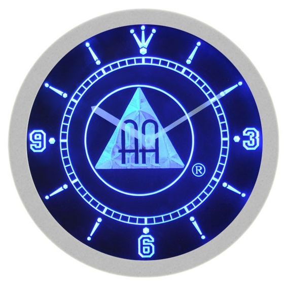 Alcoholics Anonymous Aa LED Light Bar Wall Clock