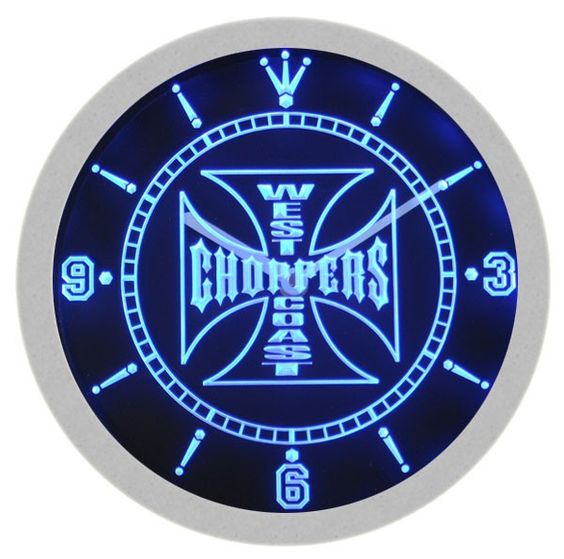 West Coast Choppers LED Light Bar Wall Clock