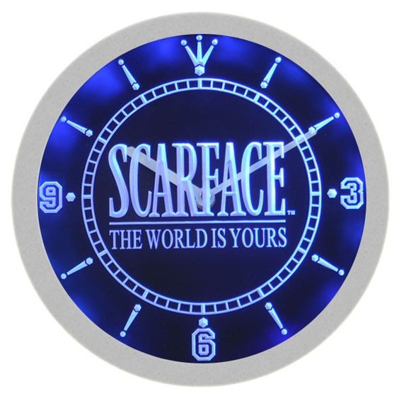 Scarface The World Is Yours Movie Serie Tv Bar Wall Clock