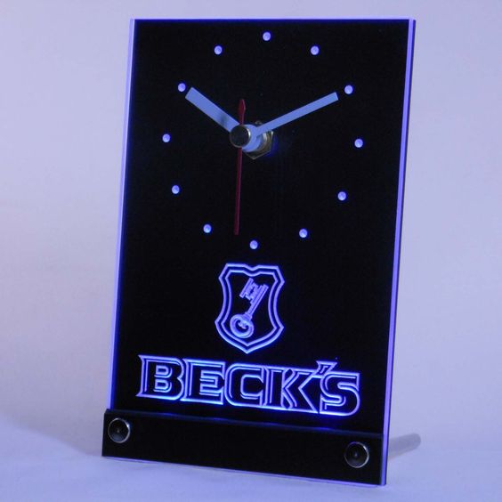 Beck'S (Becks) Beer 3D Led Light Bar Table Clock