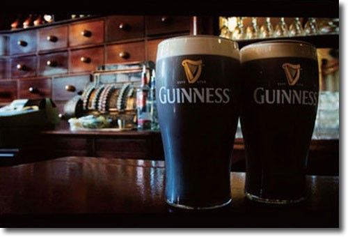 Guinness Beer Bar Stretched Canvas Print