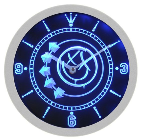 Blink 182 Punk Music LED Light Bar Wall Clock