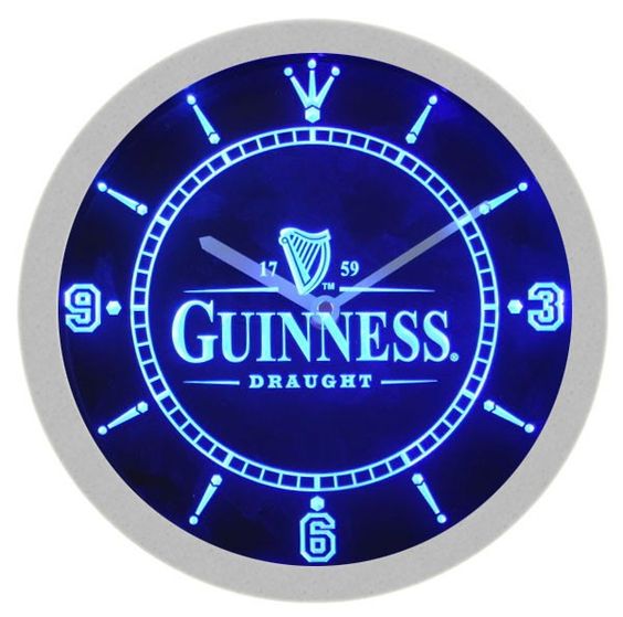 Guinness Draught Beer Bar Wall Clock