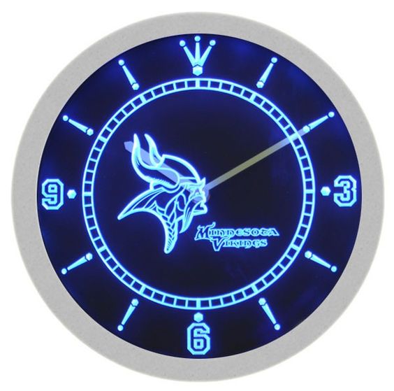 Minnesota Vikings American Football Bar Wall Clock