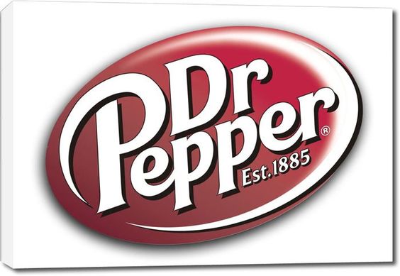 Dr Pepper Soft Drink Bar Stretched Canvas Print Light