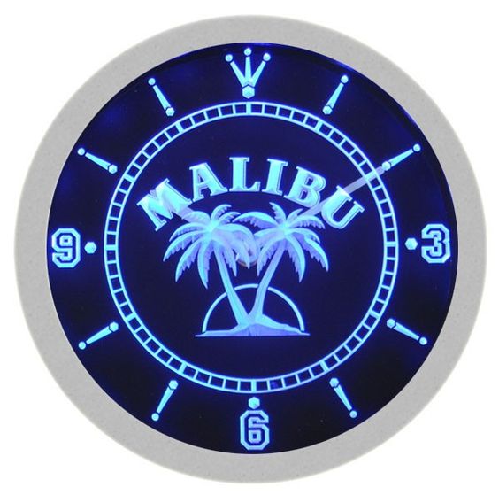 Malibu Rum Bar Wall Clock