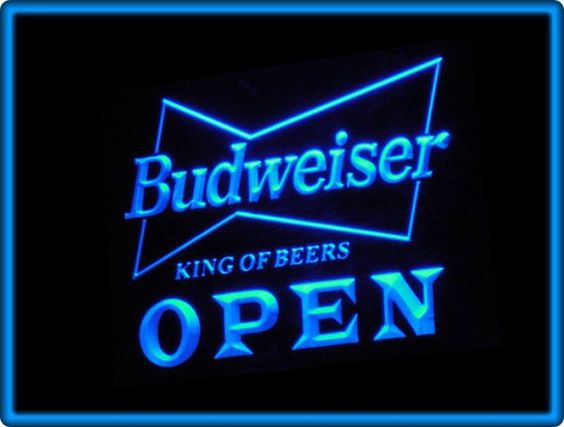 Budweiser Open Beer Bar Pub Restaurant LED Light