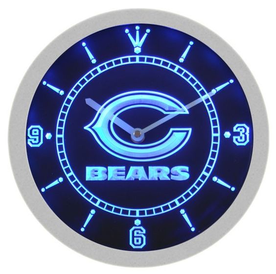 Chicago Bears American Football LED Light Bar Wall Clock