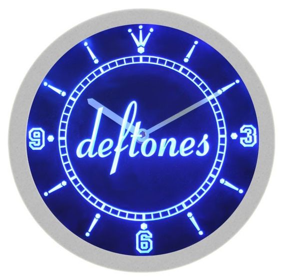 Deftones Metal Rock Music LED Light Bar Wall Clock