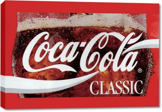 Coca-Cola Classic Soft Drink Bar Stretched Canvas Print Light