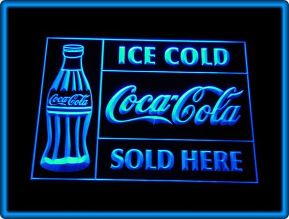 Coca-Cola Ice Cold Sold Here Bar Pub Restaurant LED Light