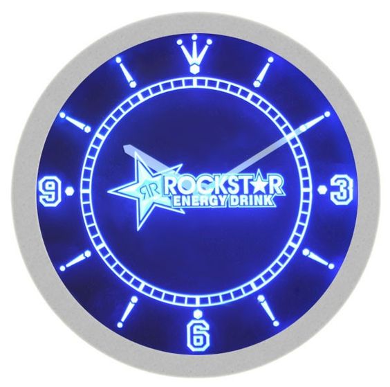 Rockstar Energy Drink LED Light Bar Wall Clock