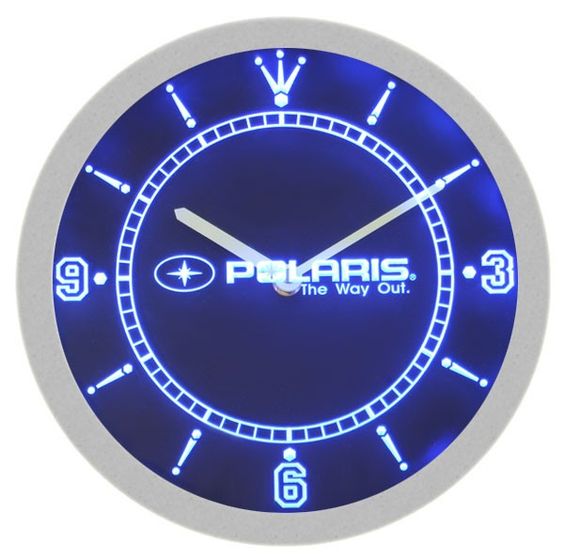 Polaris Snowmobiles LED Light Bar Wall Clock