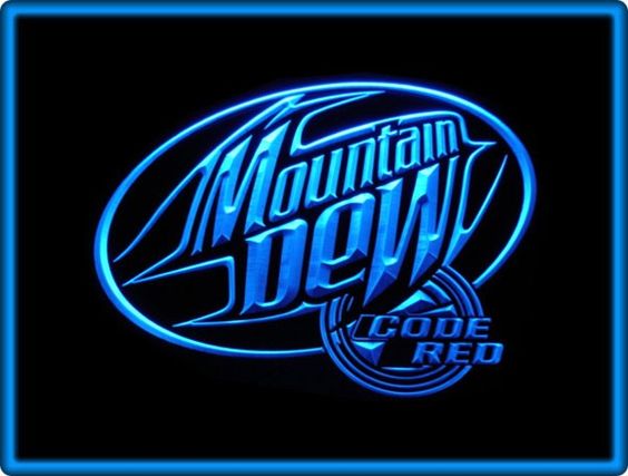 Mountain Dew Code Red Energy Drink Sport Bar Pub Restaurant LED Light