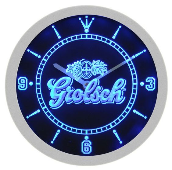 Grolsch Beer LED Light Bar Wall Clock