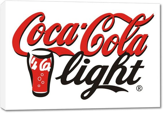 Coca-Cola Light Soft Drink Bar Stretched Canvas Print Light