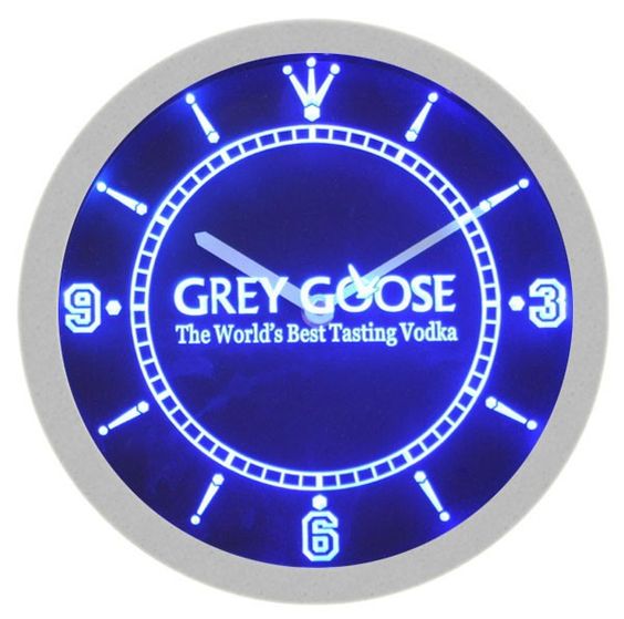 Grey Goose Vodka LED Light Bar Wall Clock