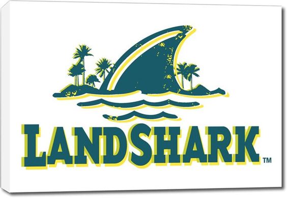 Landshark Beer Bar Stretched Canvas Print Light