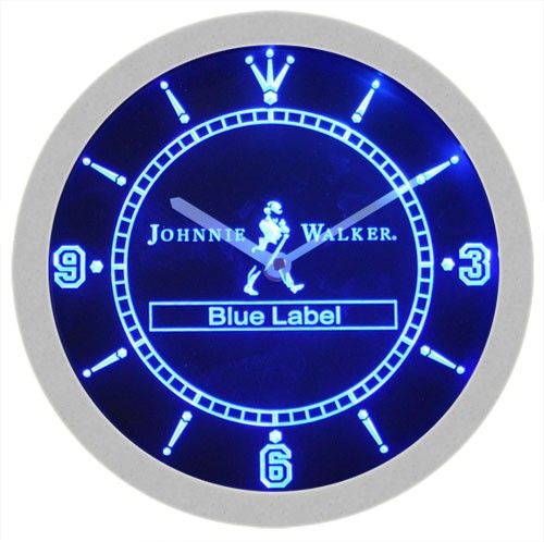 Johnnie Walker Blue Label Whiskey Bar Wall Clock