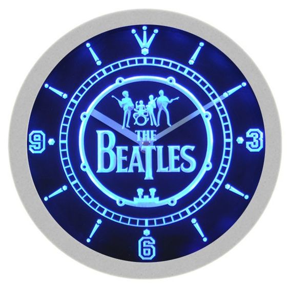 The Beatles Rock Music LED Light Bar Wall Clock