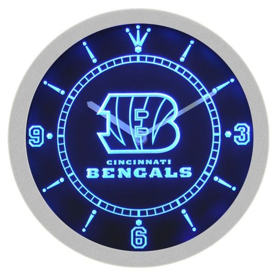 Cincinnati Bengals American Football LED Light Bar Wall Clock