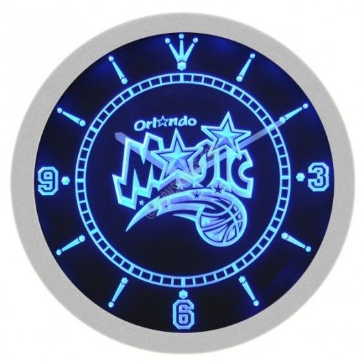 Orlando Magic Basketball LED Light Bar Wall Clock.