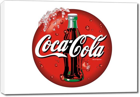 Coca-Cola Soft Drink Bar Stretched Canvas Print Light