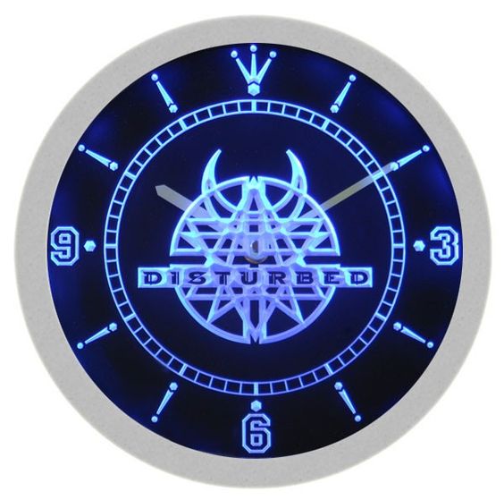 Disturbed Metal Rock Music LED Light Bar Wall Clock