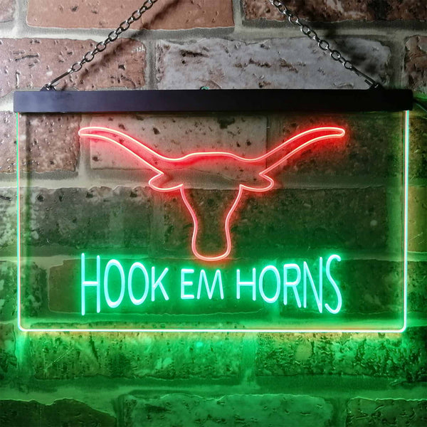 Hook Em Horns University Of Texas Club Led Light