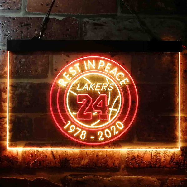 Lakers 24 Rest In Peach 1978 2020 Basketball Led Light