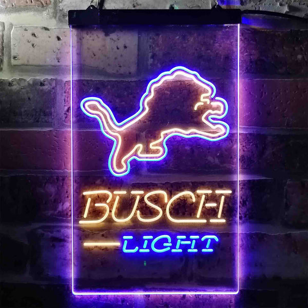 Detroit Lion Busch Light Led Light