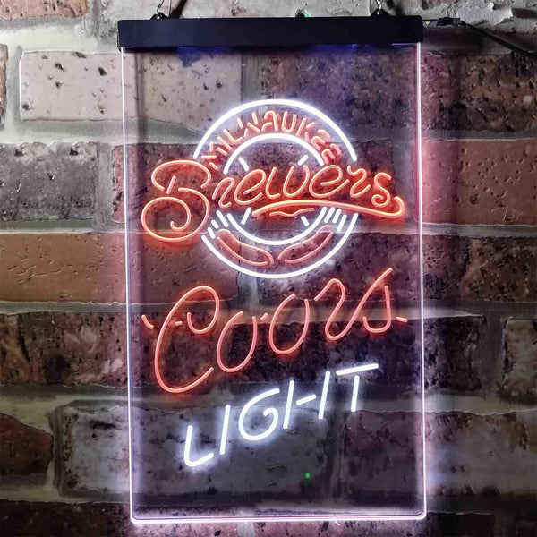 Milwaukee Brewers Coors Light Led Light