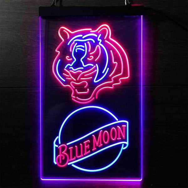 Blue Moon Bar Cincinnati Bengals Est 1968 Led Light