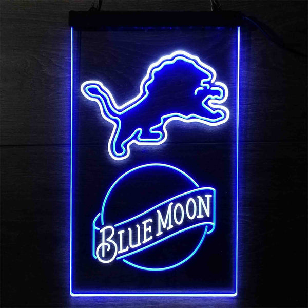 Blue Moon Bar Detroit Lions Est 1934 Led Light