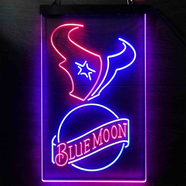 Blue Moon Bar Houston Texans Est 2002 Led Light