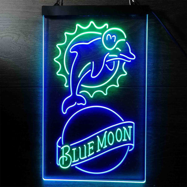 Blue Moon Bar Miami Dolphins Est 1966 Led Light