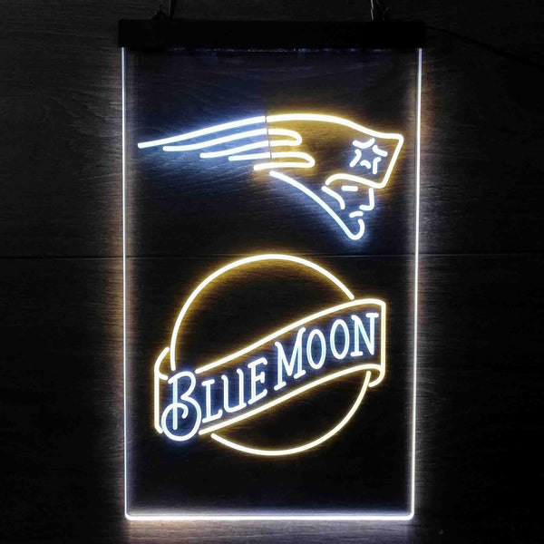 Blue Moon Bar New England Patriots Est 1960 Led Light