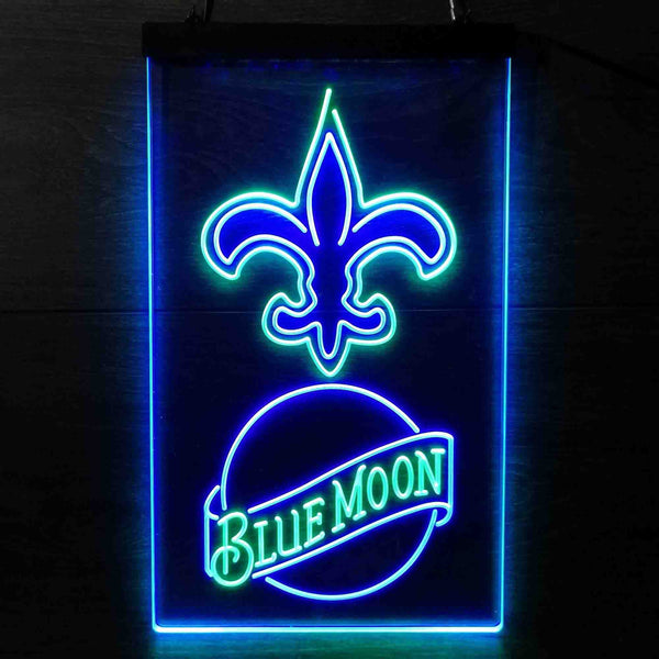 Blue Moon Bar New Orleans Saints Est 1967 Led Light