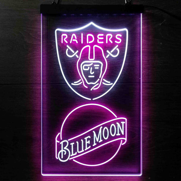 Blue Moon Bar Oakland Raiders Est 1960 Led Light