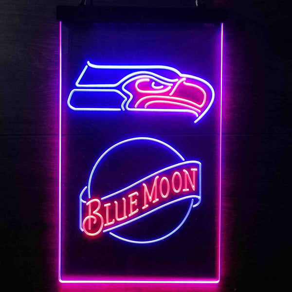 Blue Moon Bar Seattle Seahawks Est 1976 Led Light