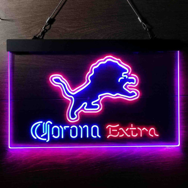 Corona Extra Bar Detroit Lions Est 1934 Led Light