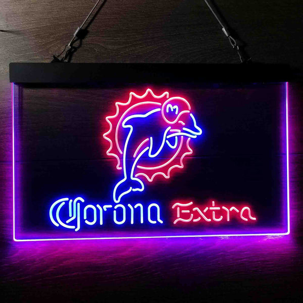 Corona Extra Bar Miami Dolphins Est 1966 Led Light