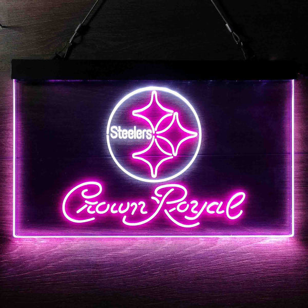 Crown Royal Bar Pittsburgh Steelers Est 1933 Led Light